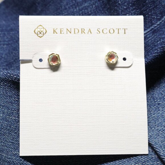 Kendra Scott Jewelry - Kendra Scott Nola Dichroic Glass Stud Earrings in Gold
